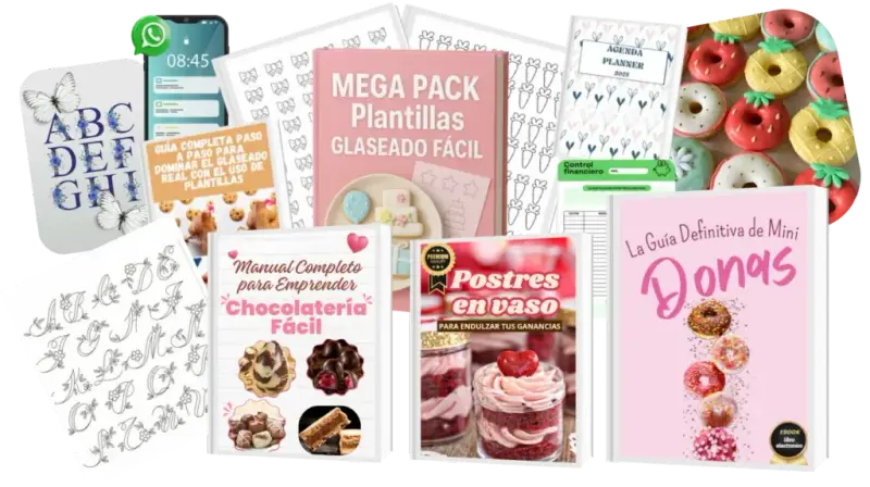 Pack de 5 guías de repostería